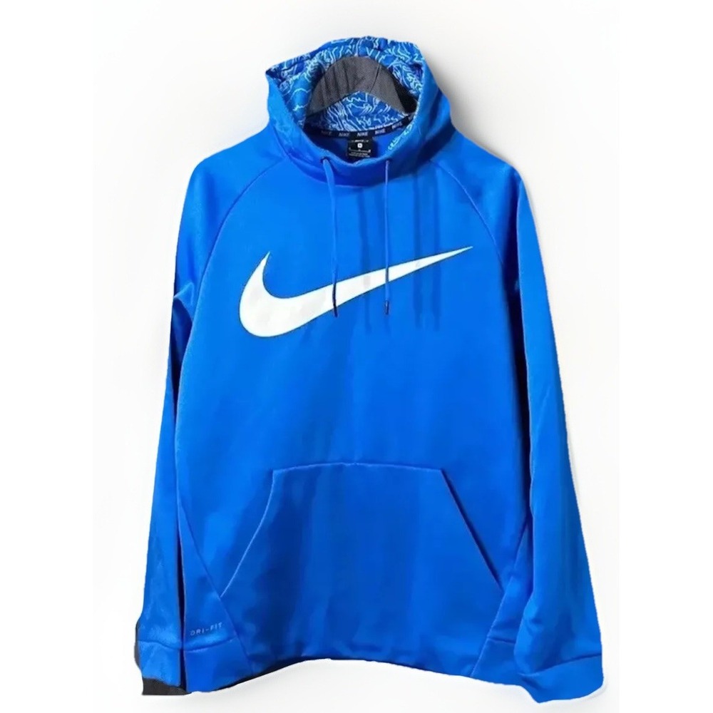 Mens Nike Dri Fit Big swoosh hoodie‎ pullover size Med EUC